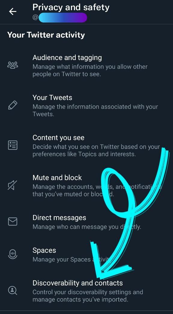 twitter discoverability and contacts